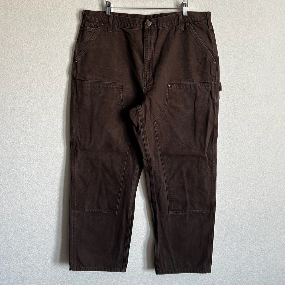 Carhartt B136 DKB brown double knee work wear carpenter pants